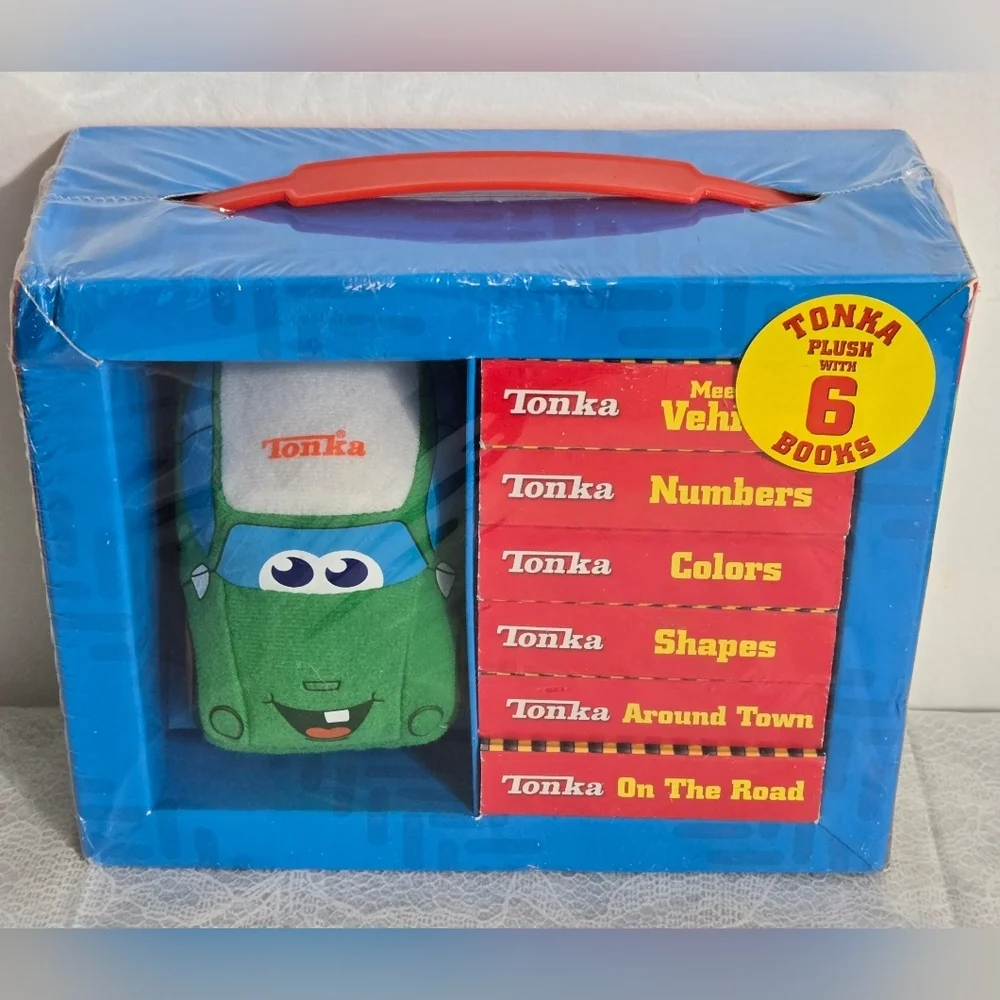 Tonka Truck Plush With 6 Books 3 Years & Up Learning Toys Hasbro